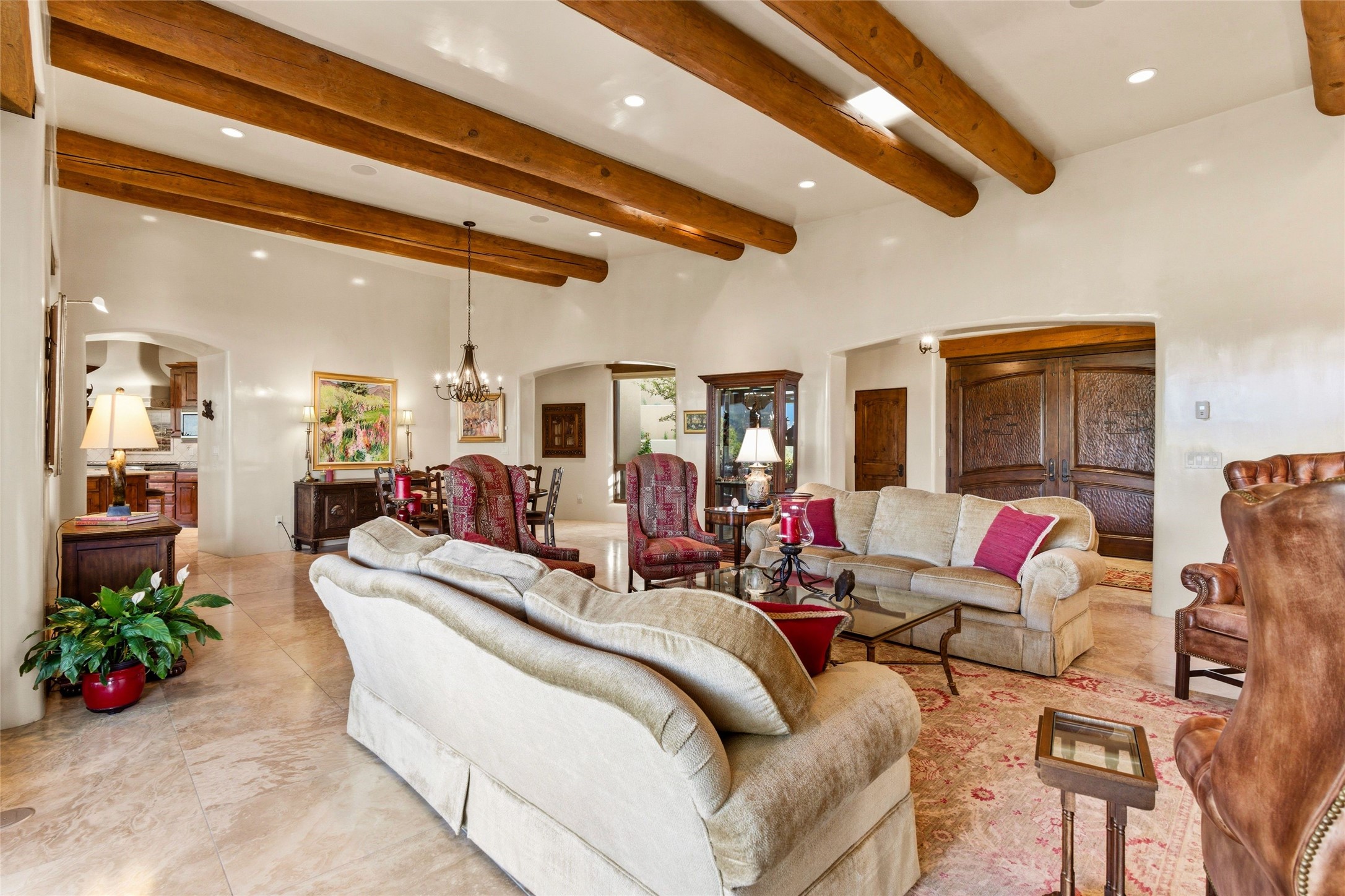 42 San Juan Ranch Road Santa Fe, NM 87506 - Photo 9 of 49 Living Room just off entry way