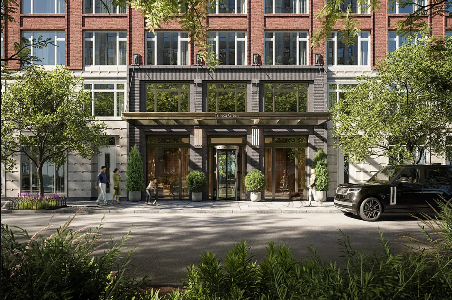 210 Warren Street, Unit 9G Manhattan, NY 10282 - Photo 6 of 11 a view of a building with a street