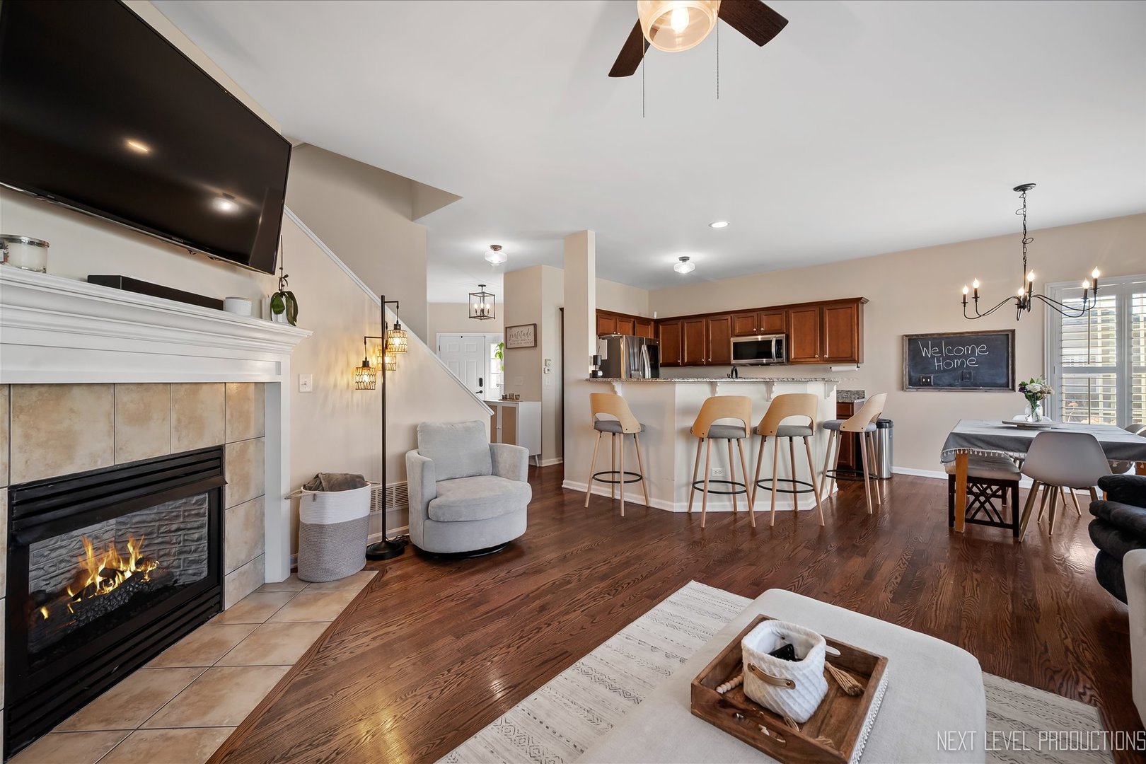 1164 Freedom Road Elburn, IL 60119 - Photo 13 of 31 a living room with furniture and a fireplace