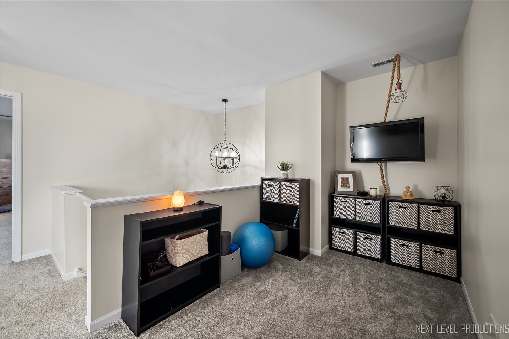 1164 Freedom Road Elburn, IL 60119 - Photo 15 of 31 a living room with furniture a flat screen tv and a fireplace