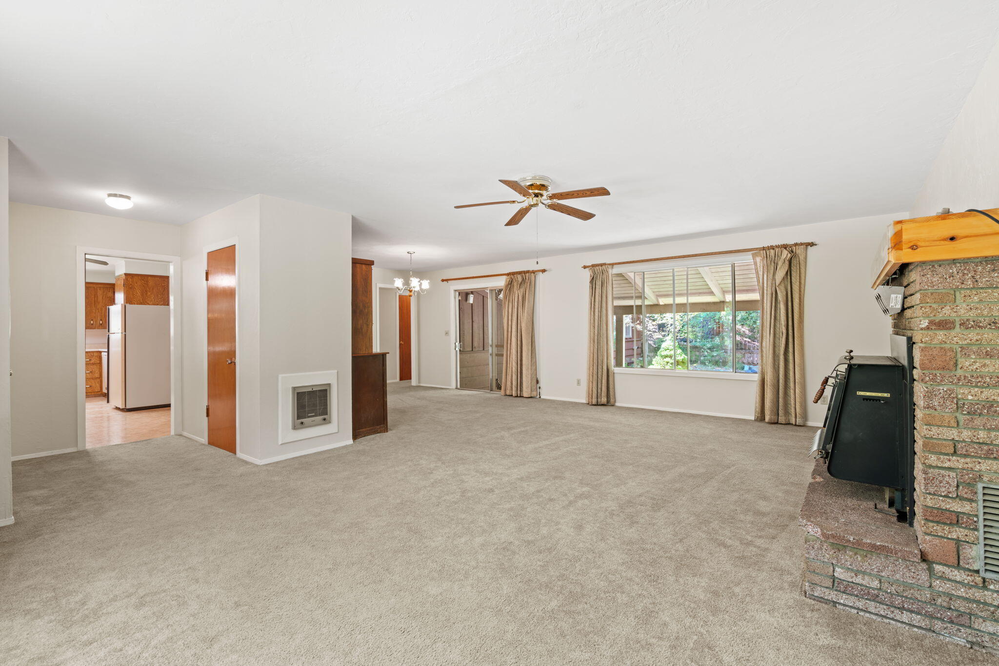 181 Burnt Ranch School Road Burnt Ranch, CA 95527 - Photo 5 of 49 a view of a livingroom with furniture and a fireplace