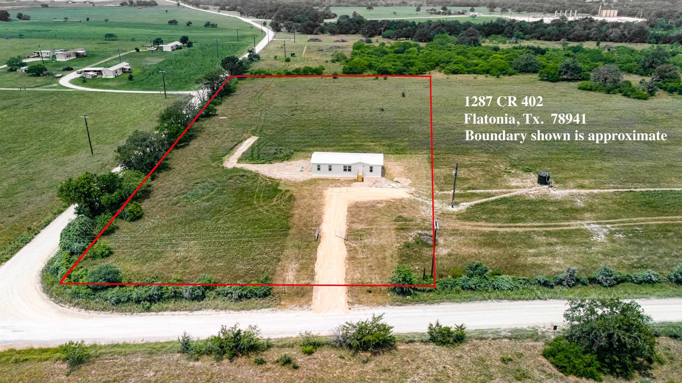 1287 Cr 402 Roads, Unit LOT 17 Flatonia, TX 78941 - Photo 7 of 37 View of rural area with property boundaries highlighted