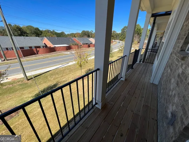 a front view of a building with street