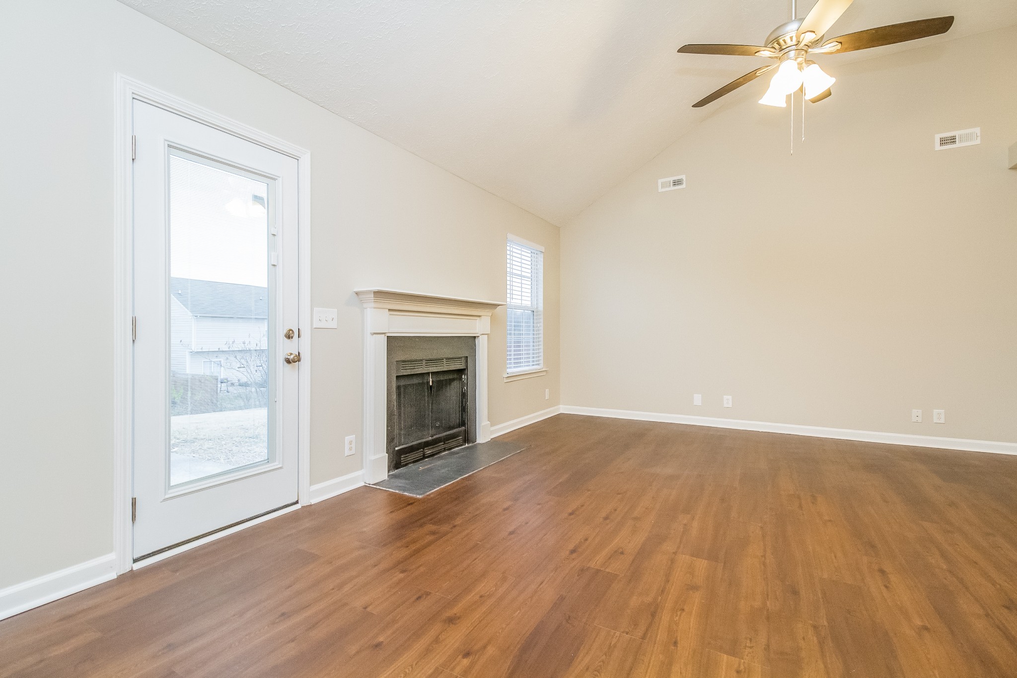 Undisclosed Address Antioch, TN 37013 - Photo 4 of 17 a view of empty room with wooden floor and fan