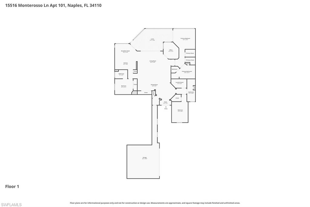 15516 Monterosso Lane, Unit 101 Naples, FL 34110 - Photo 31 of 31 View of floor plan / room layout