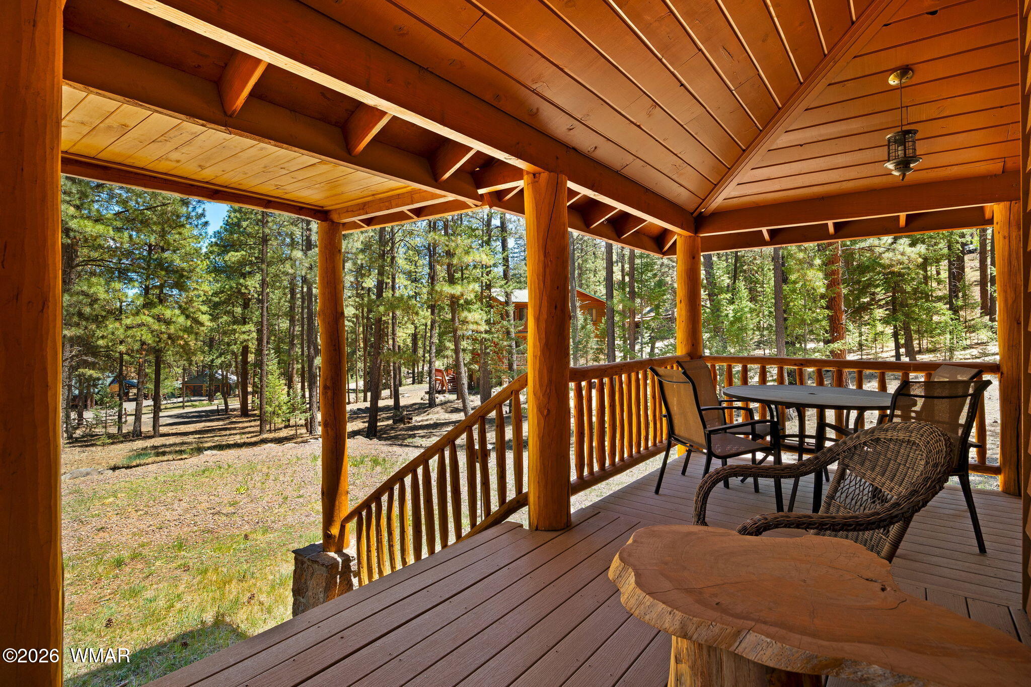 48 North 1068th Street Greer, AZ 85927 - Photo 5 of 37 a view of a chairs and table in the balcony