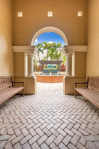 a view of a living room and bathroom