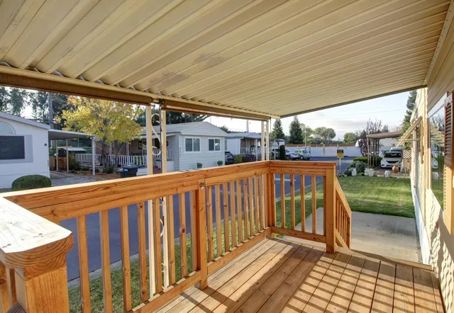 a view of porch with seating space