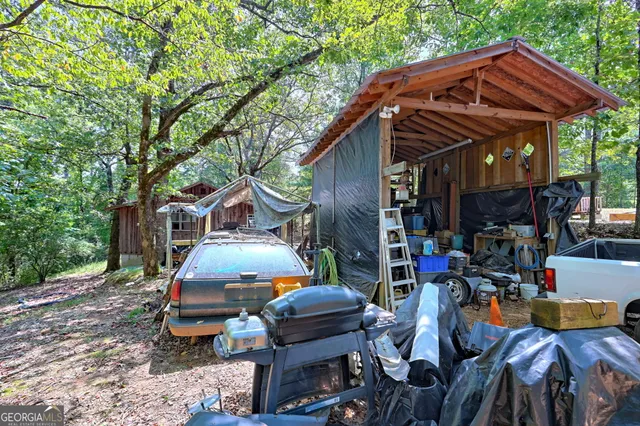 a view of a city from a balcony