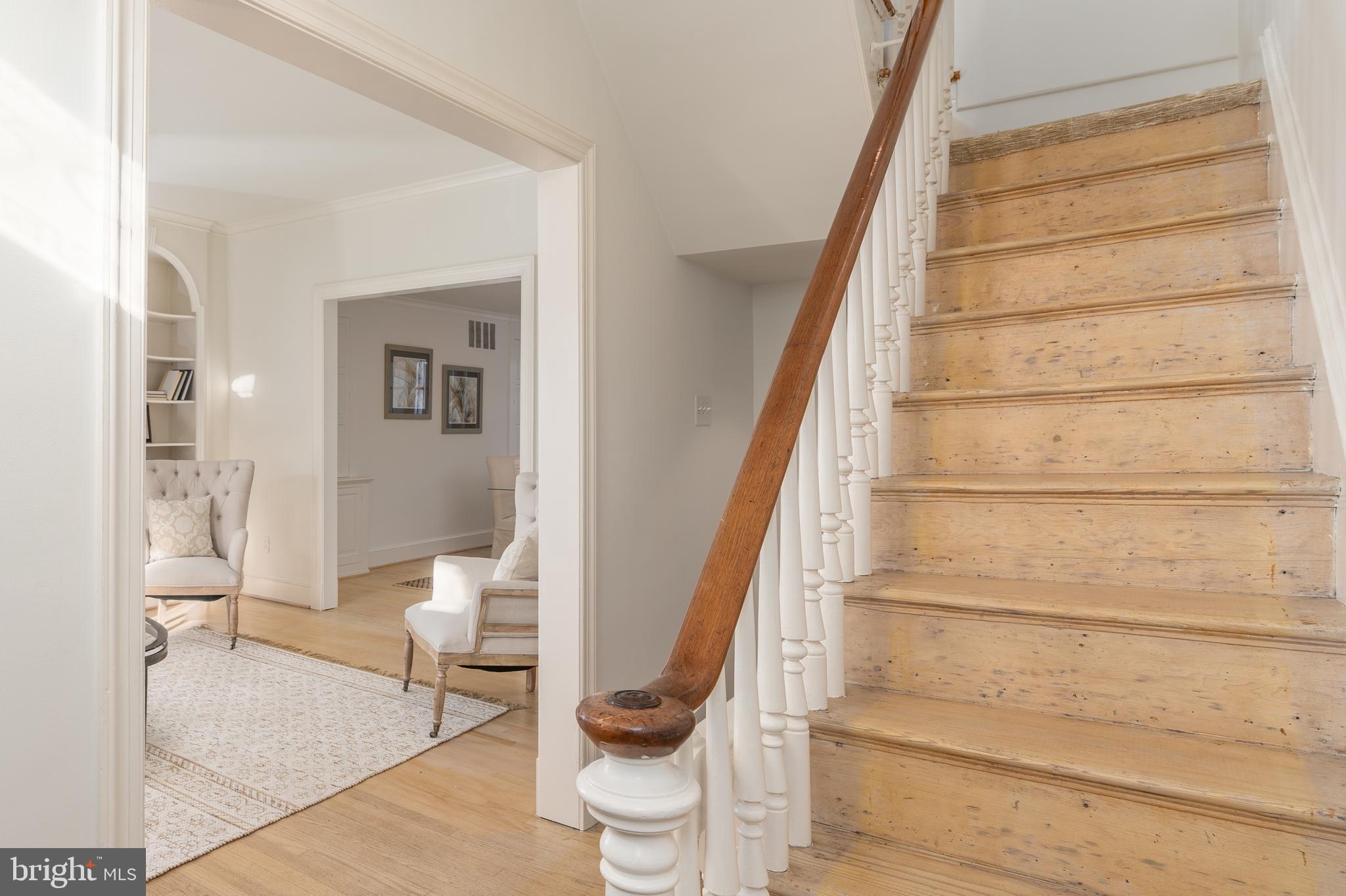 3339 P Street Northwest Washington, DC 20007 - Photo 2 of 21 entrance foyer, stairs to bedrooms 2nd floor