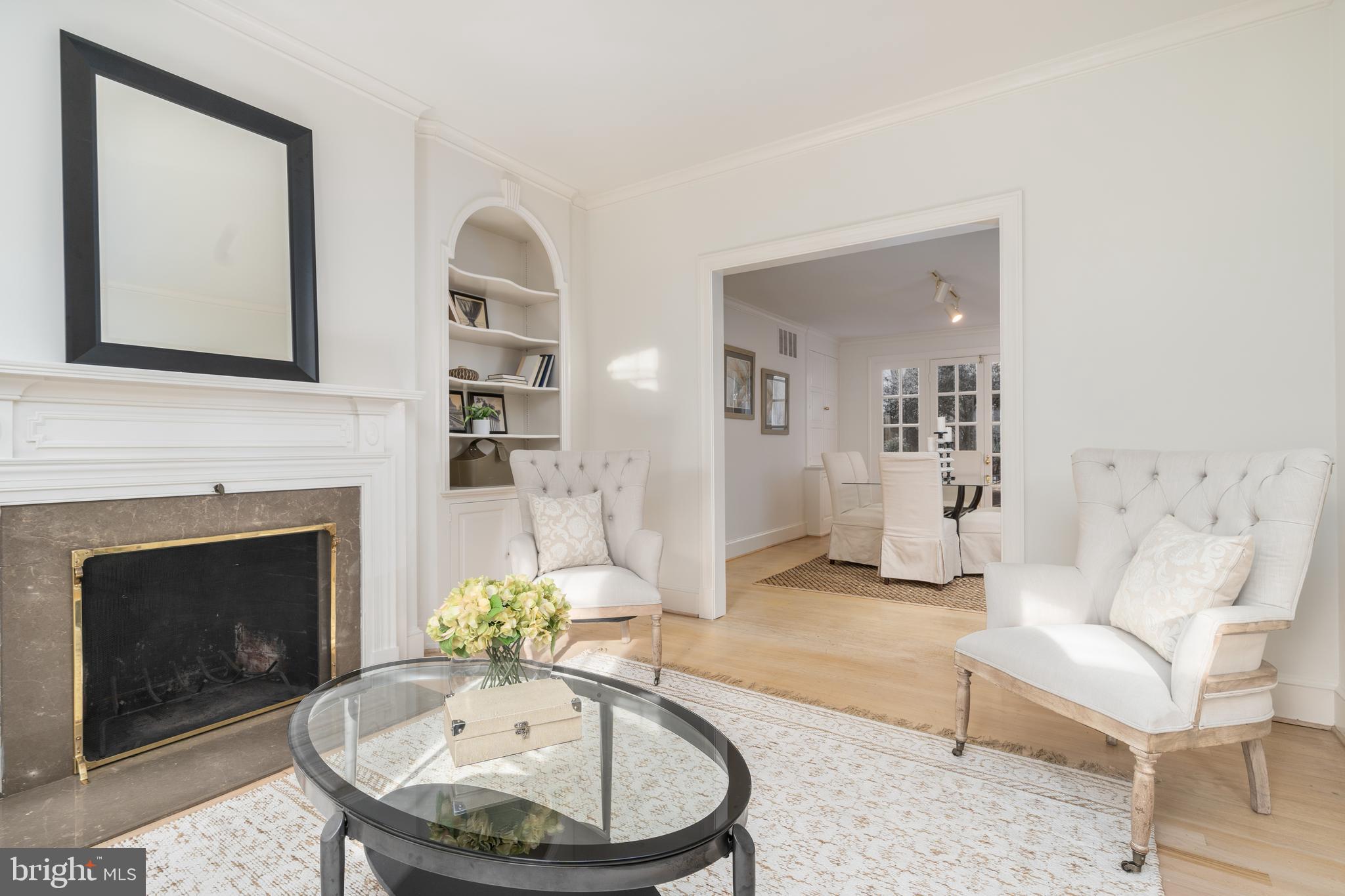 3339 P Street Northwest Washington, DC 20007 - Photo 4 of 21 living room looking into dining room
