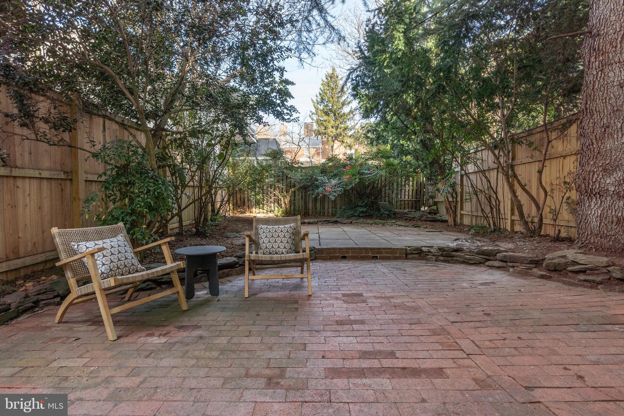 3339 P Street Northwest Washington, DC 20007 - Photo 7 of 21 mature landscaped patio/backyard