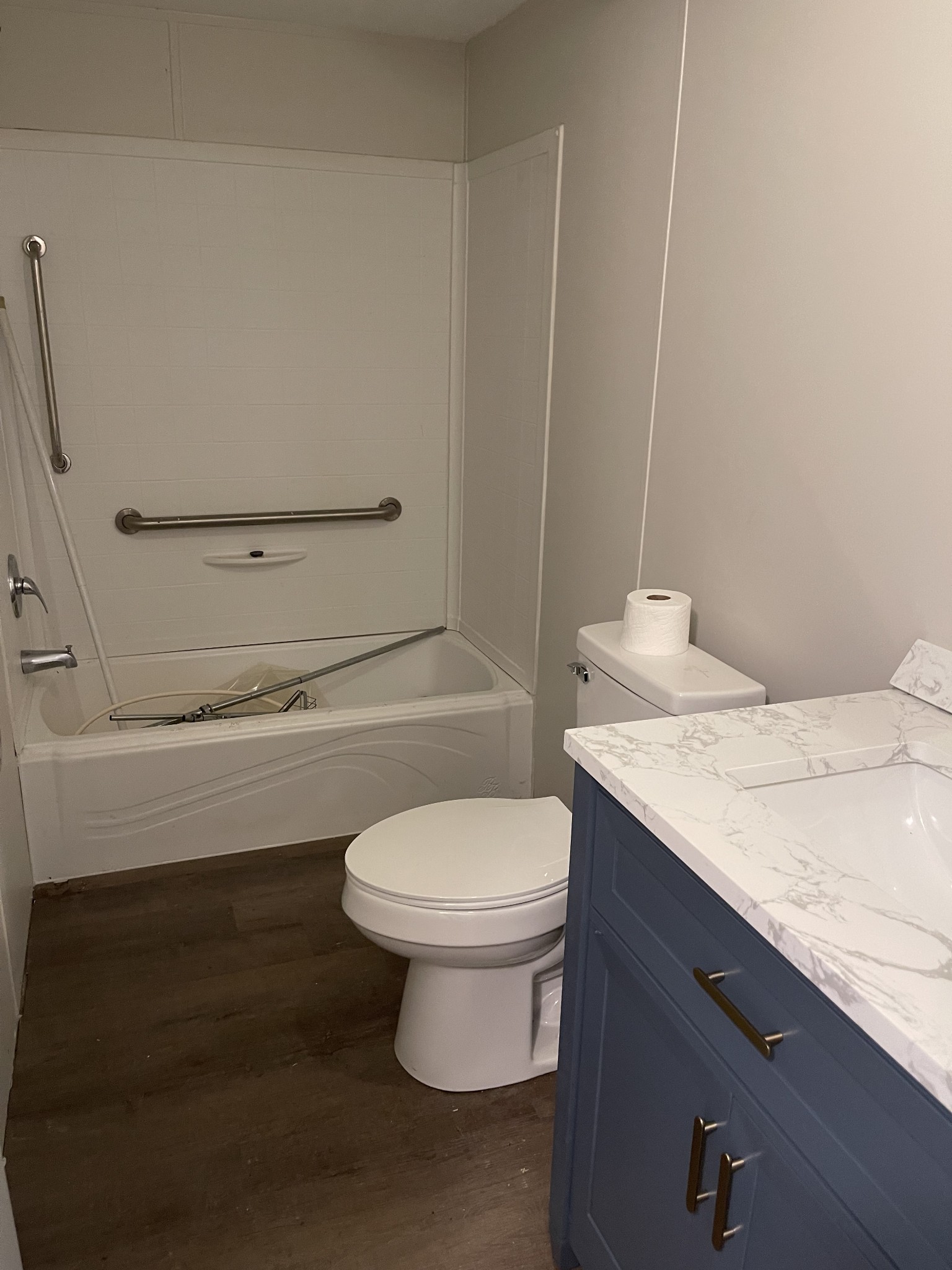 120 March Mill Road Fayetteville, TN 37334 - Photo 18 of 21 a bathroom with a granite countertop toilet and a sink