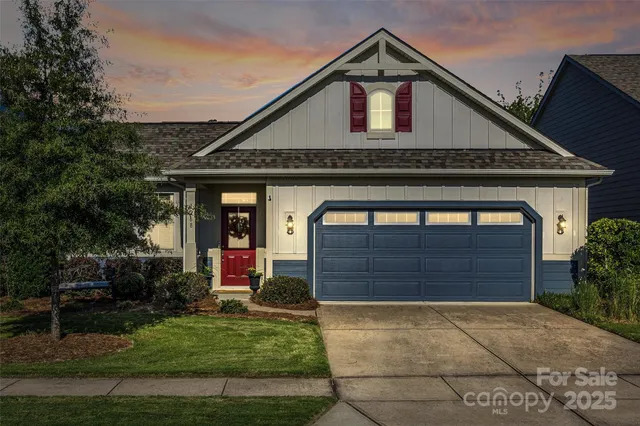 a view of a lake with a yard