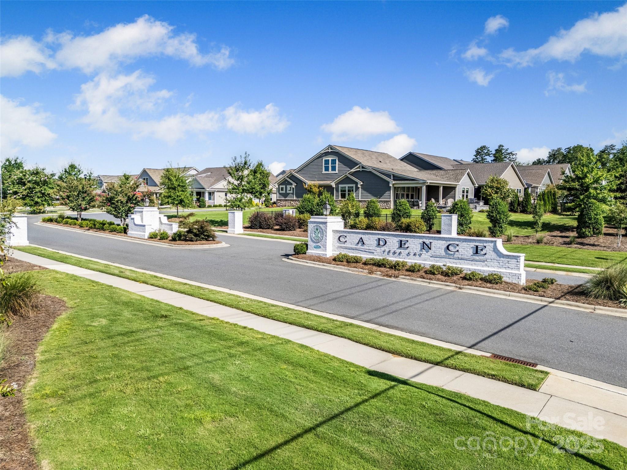 1268 Independence Street Tega Cay, SC 29708 - Photo 27 of 29 a front view of a house with a garden and mountain view