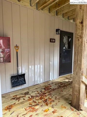 a view of a door of the house