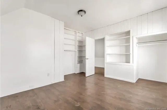 a view of a room with rack on the wall