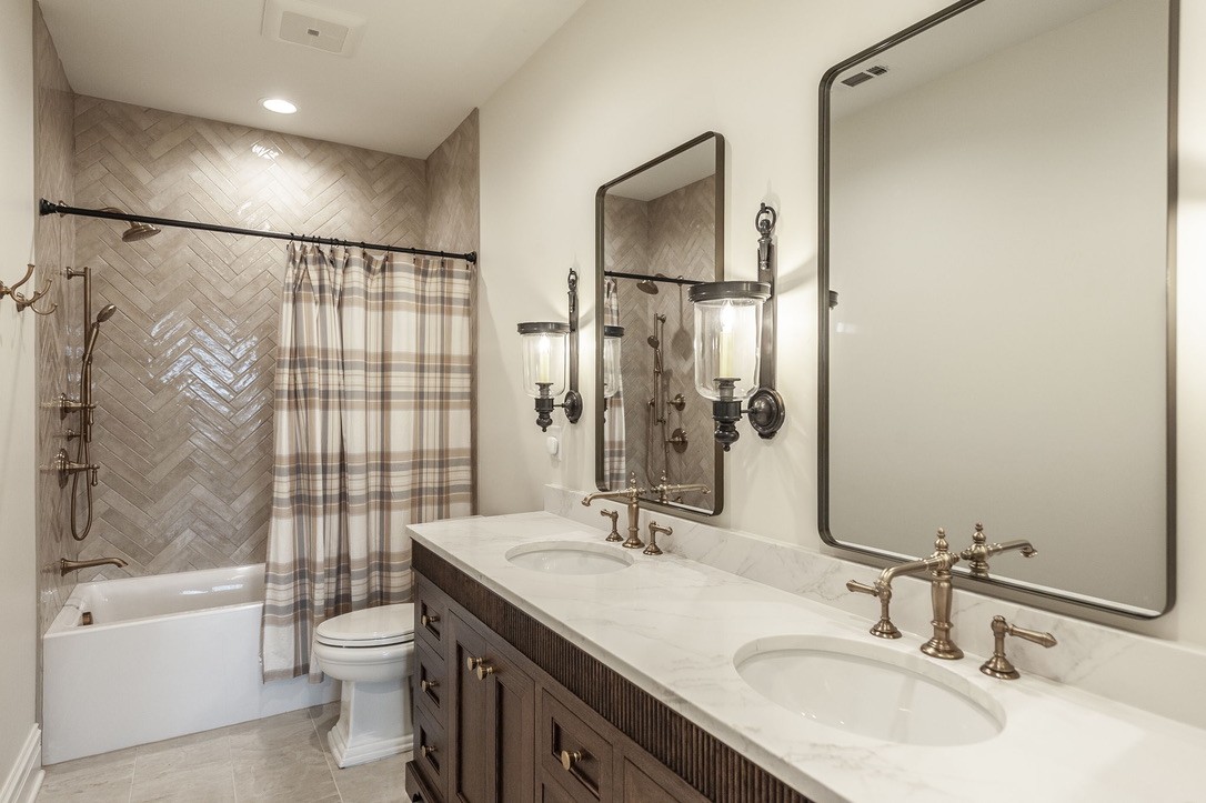 197 E Bugg Hollow Road Cottontown, TN 37048 - Photo 46 of 61 a bathroom with a granite countertop sink toilet and shower