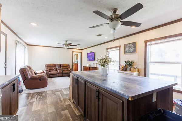 a room with furniture and a table