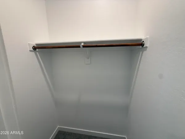 a close up view of racks on the wall