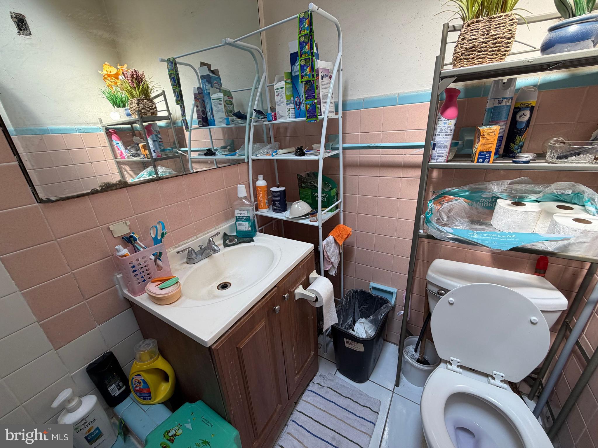 2033 South Bonsall Street Philadelphia, PA 19145 - Photo 18 of 31 a bathroom with a sink mirror and toilet