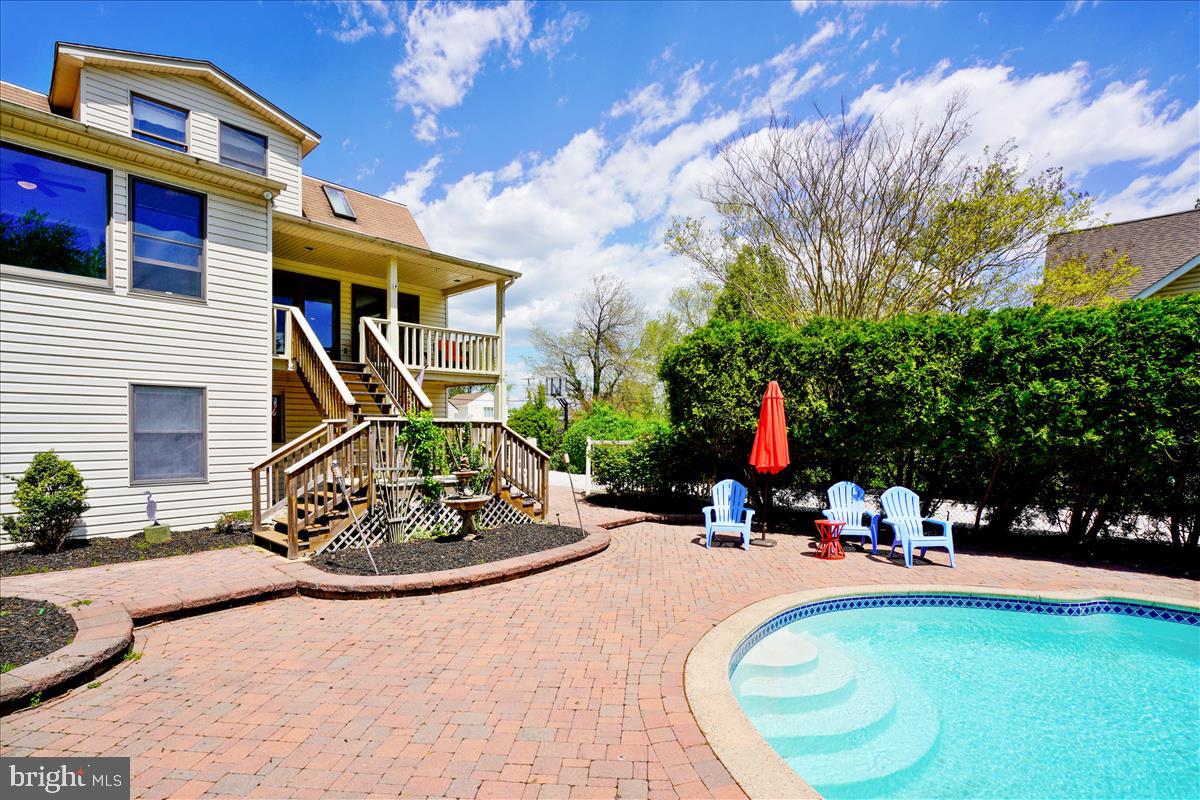 3921 New Section Road Baltimore, MD 21220 - Photo 7 of 84 Deck overlooks the pool and Seneca Creek beyond!