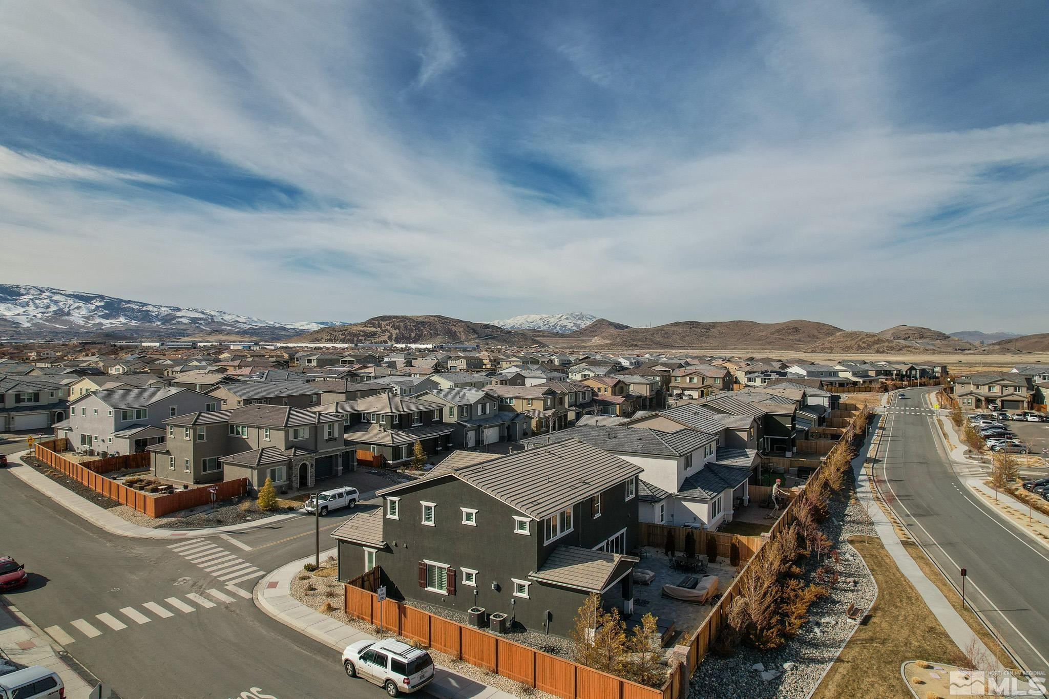 9330 Mayfair Way Reno, NV 89521 - Photo 36 of 40 an aerial view of a city with lots of residential buildings