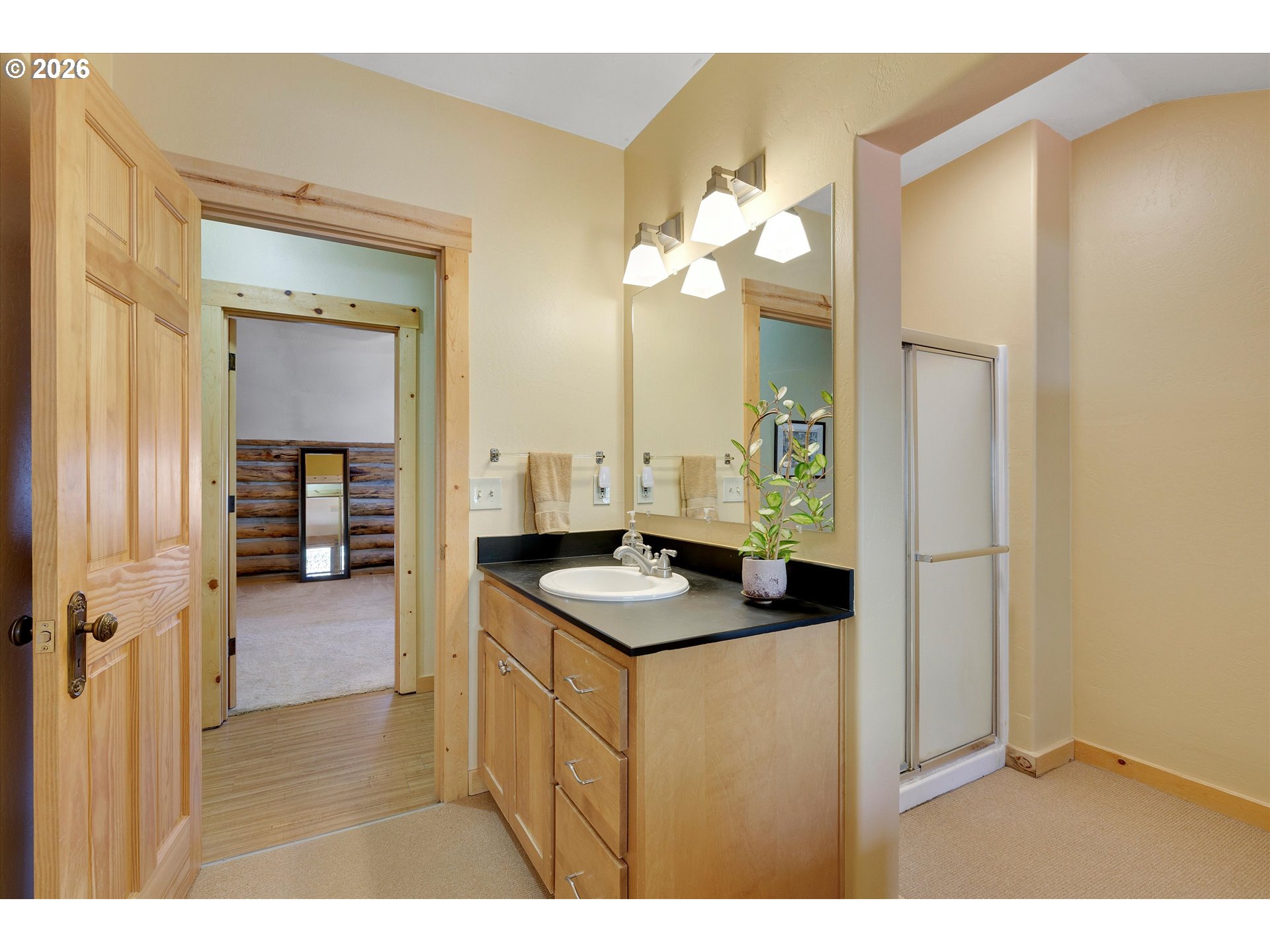 2215 Pine Oak Road Mosier, OR 97040 - Photo 41 of 46 a bathroom with a sink vanity and a mirror
