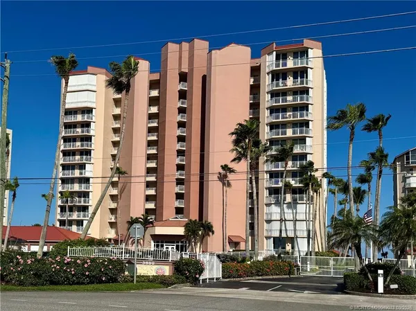 front view of a building with a street