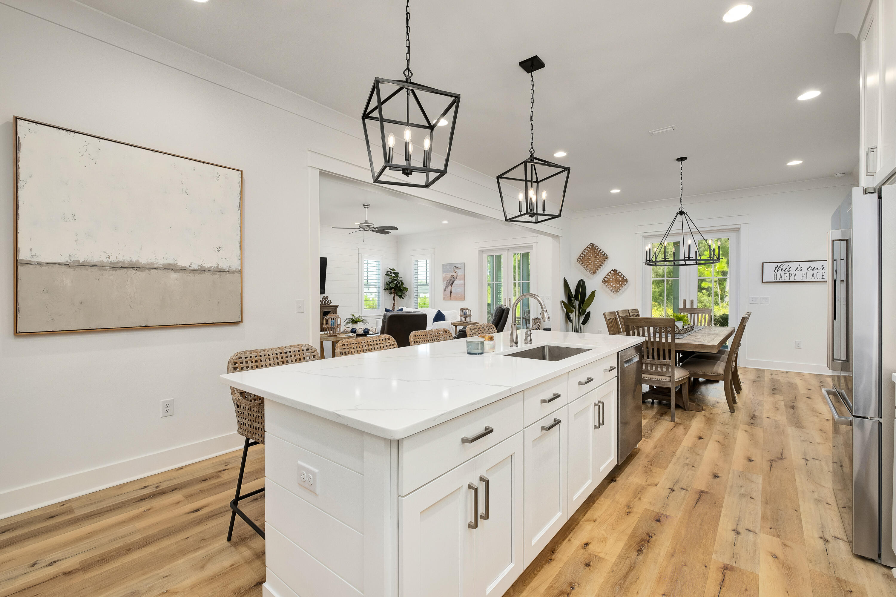 161 Sidecamp Rd Inlet Beach Inlet Beach, FL 32461 - Photo 15 of 66 a large white kitchen with a large island