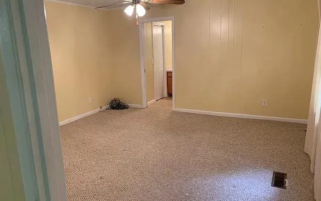 an empty room with a window