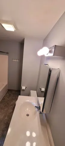 a bathroom with a sink