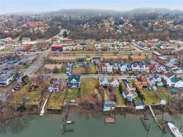 an aerial view of a city