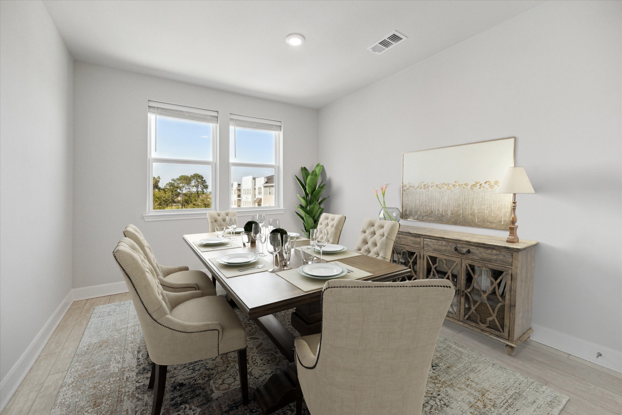 6804 Westview Drive, Unit 1407 Houston, TX 77055 - Photo 7 of 31 Virtually Staged. Enclosed formal dining room. It could also be used as a home office.