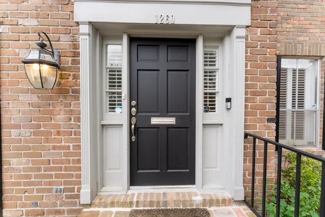 a view of a door of the house