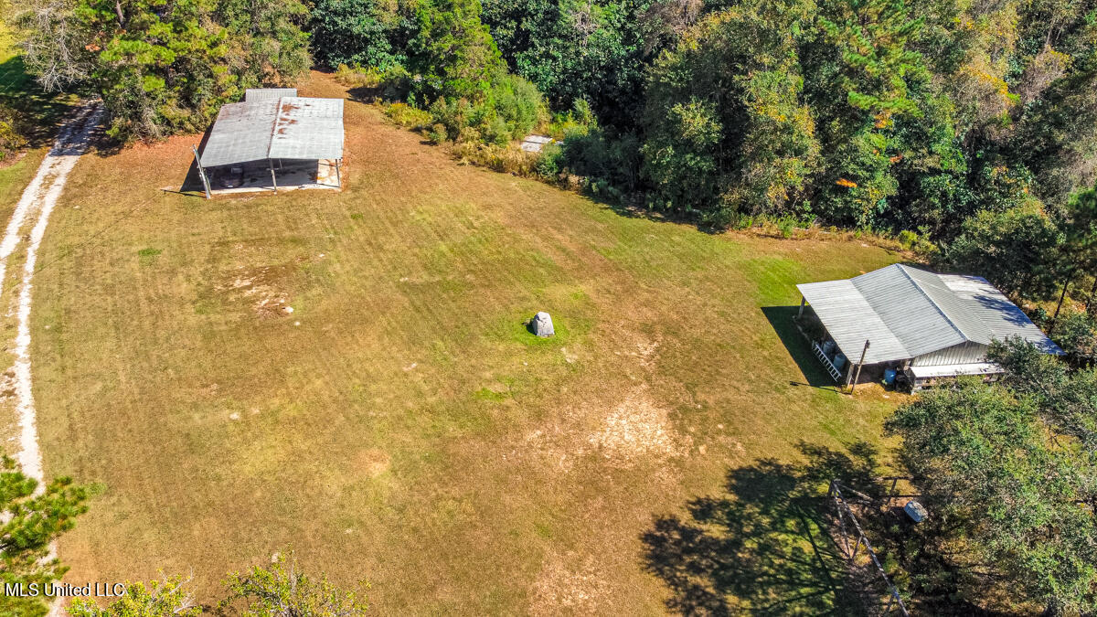 2221 Deep Creek Road Lucedale, MS 39452 - Photo 33 of 44 Aerial View of shop and additional bldg.