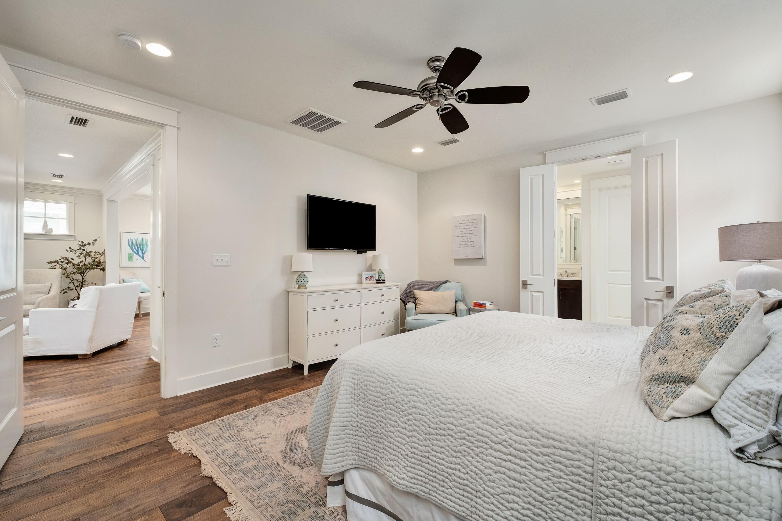 41 Carson Court Miramar Beach, FL 32550 - Photo 14 of 67 a bedroom with a bed and a flat screen tv
