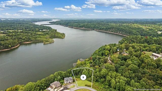 a view of a lake with a mountain in the background