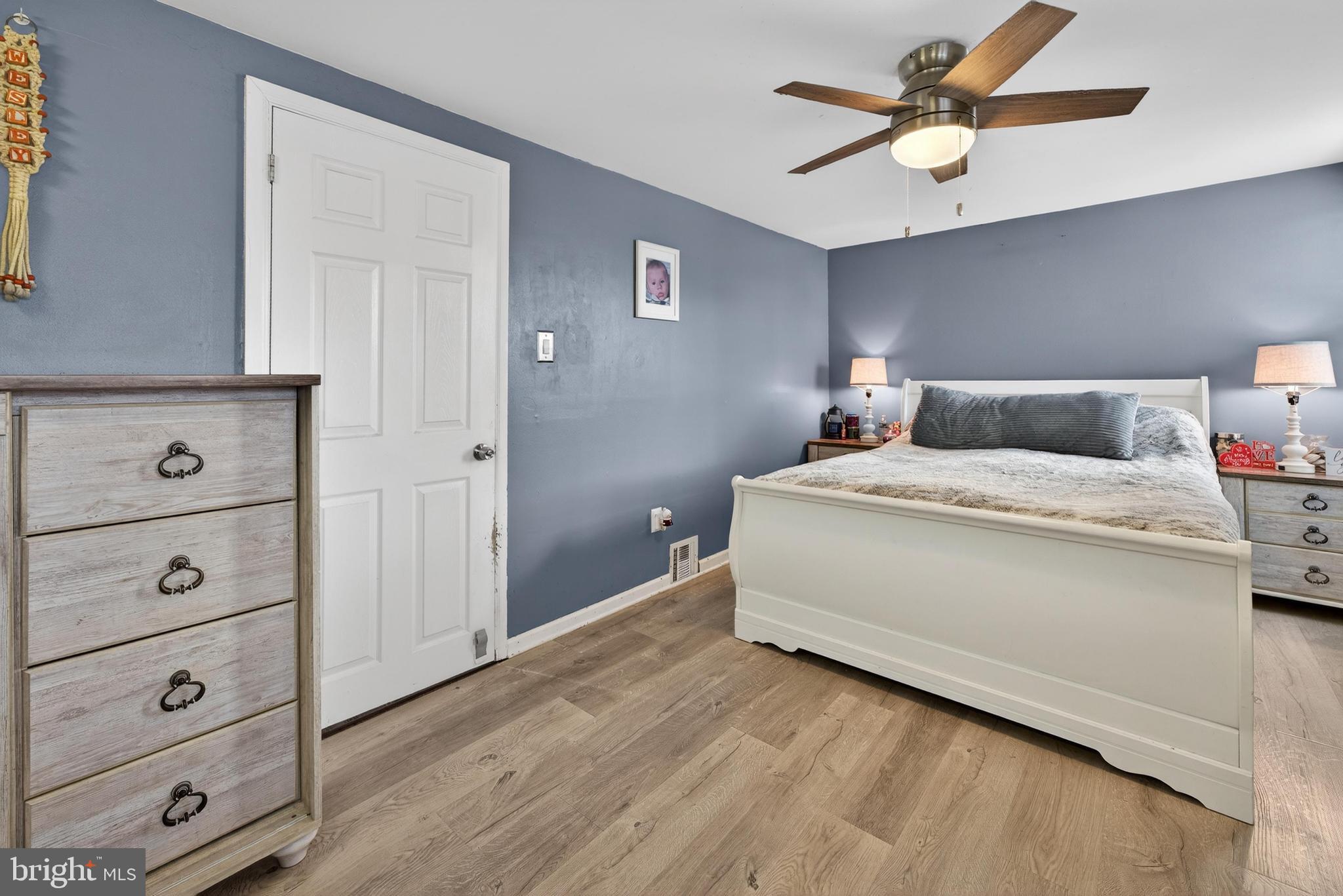 115 South Walnut Avenue Maple Shade, NJ 08052 - Photo 24 of 30 a bedroom with a bed and a ceiling fan