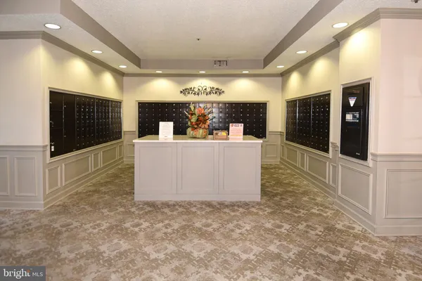 a view of a room with shelves