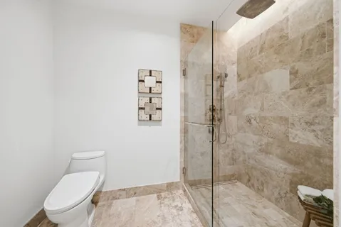 a bathroom with a toilet