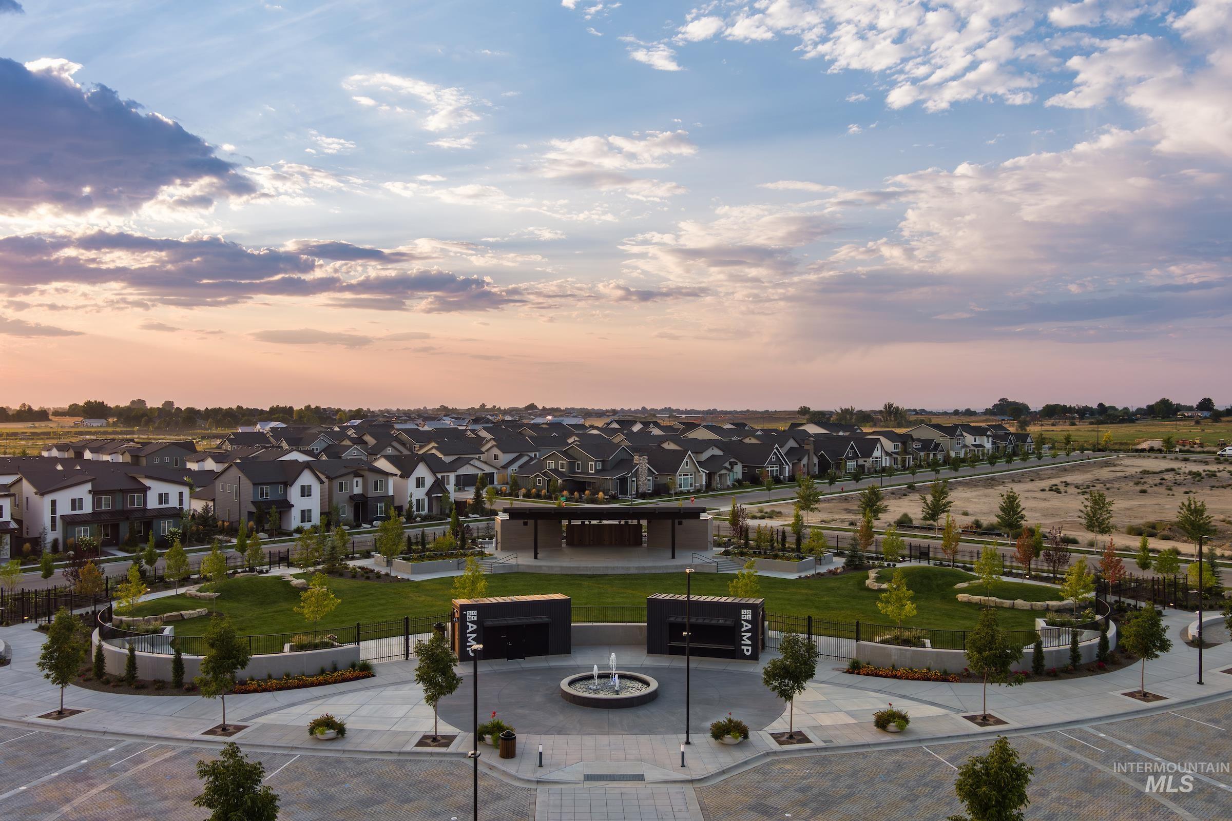 992 East Crescendo Street Meridian, ID 83642 - Photo 35 of 38 Aerial view at dusk of a residential view