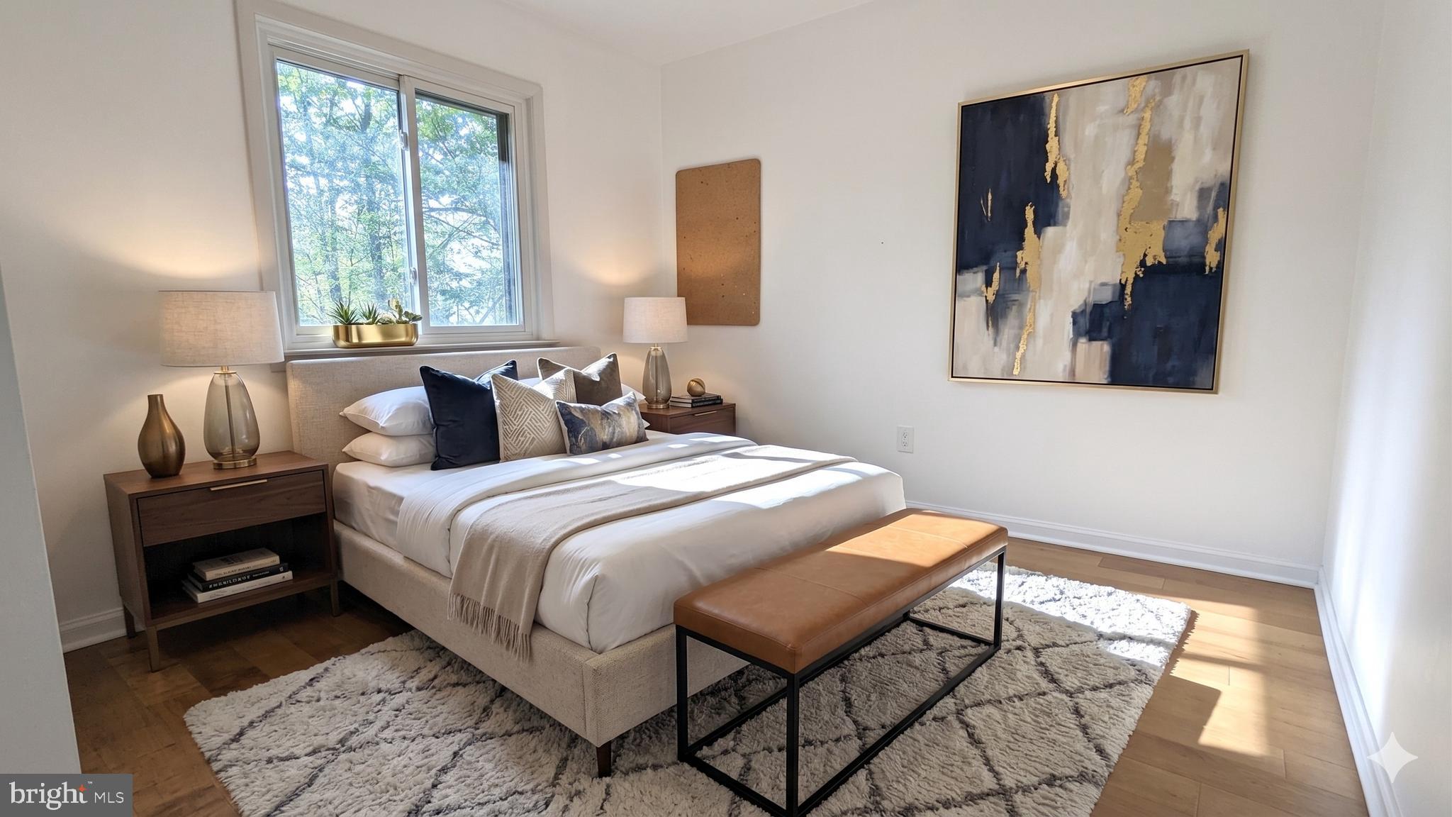 2200 Glencourse Lane Reston, VA 20191 - Photo 42 of 66 a bedroom with a bed and wooden floor