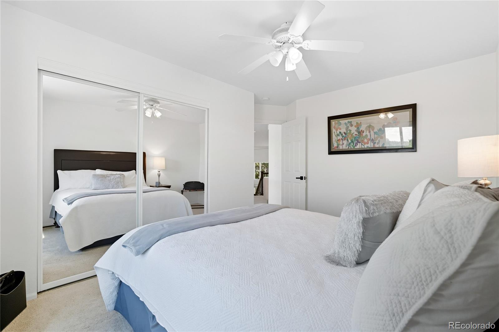 5126 Tuscany Court Highlands Ranch, CO 80130 - Photo 29 of 50 a bedroom with a bed and a painting on the wall