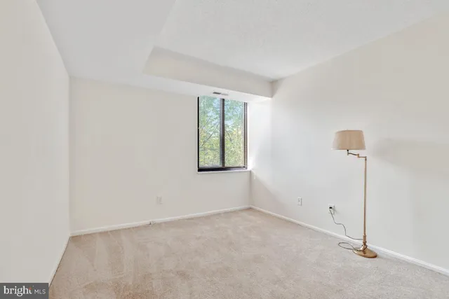 a view of a room with an empty space