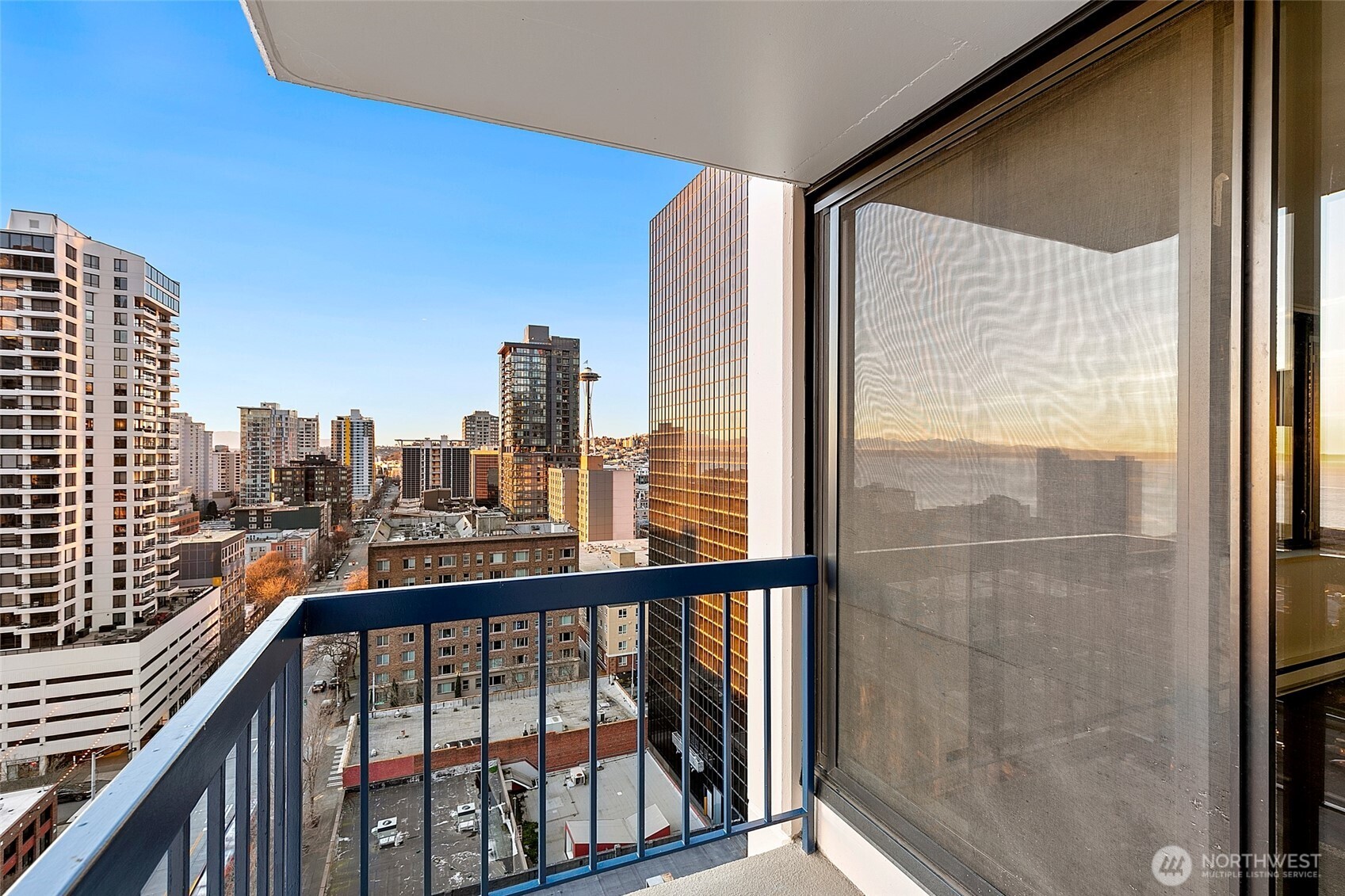 2100 3rd Avenue, Unit 1503 Seattle, WA 98121 - Photo 19 of 40 a view of a balcony with city