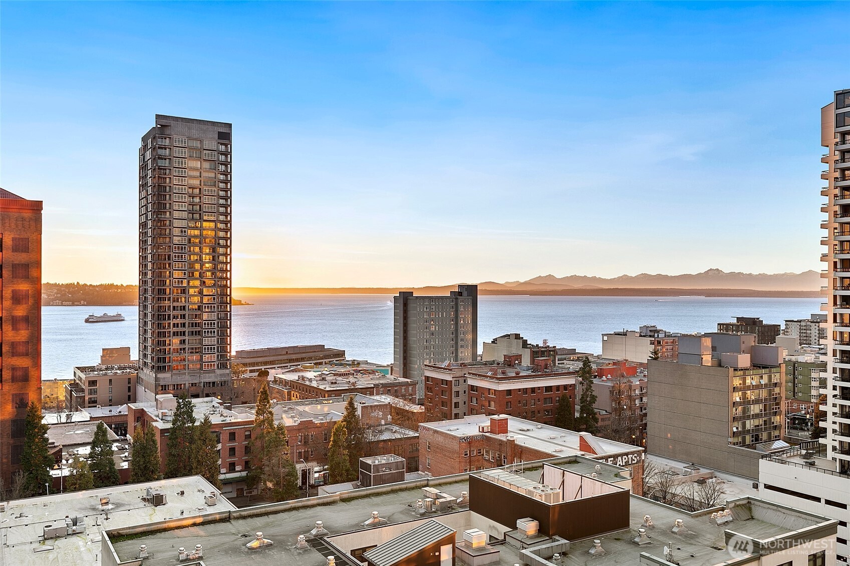2100 3rd Avenue, Unit 1503 Seattle, WA 98121 - Photo 21 of 40 a view of city with ocean