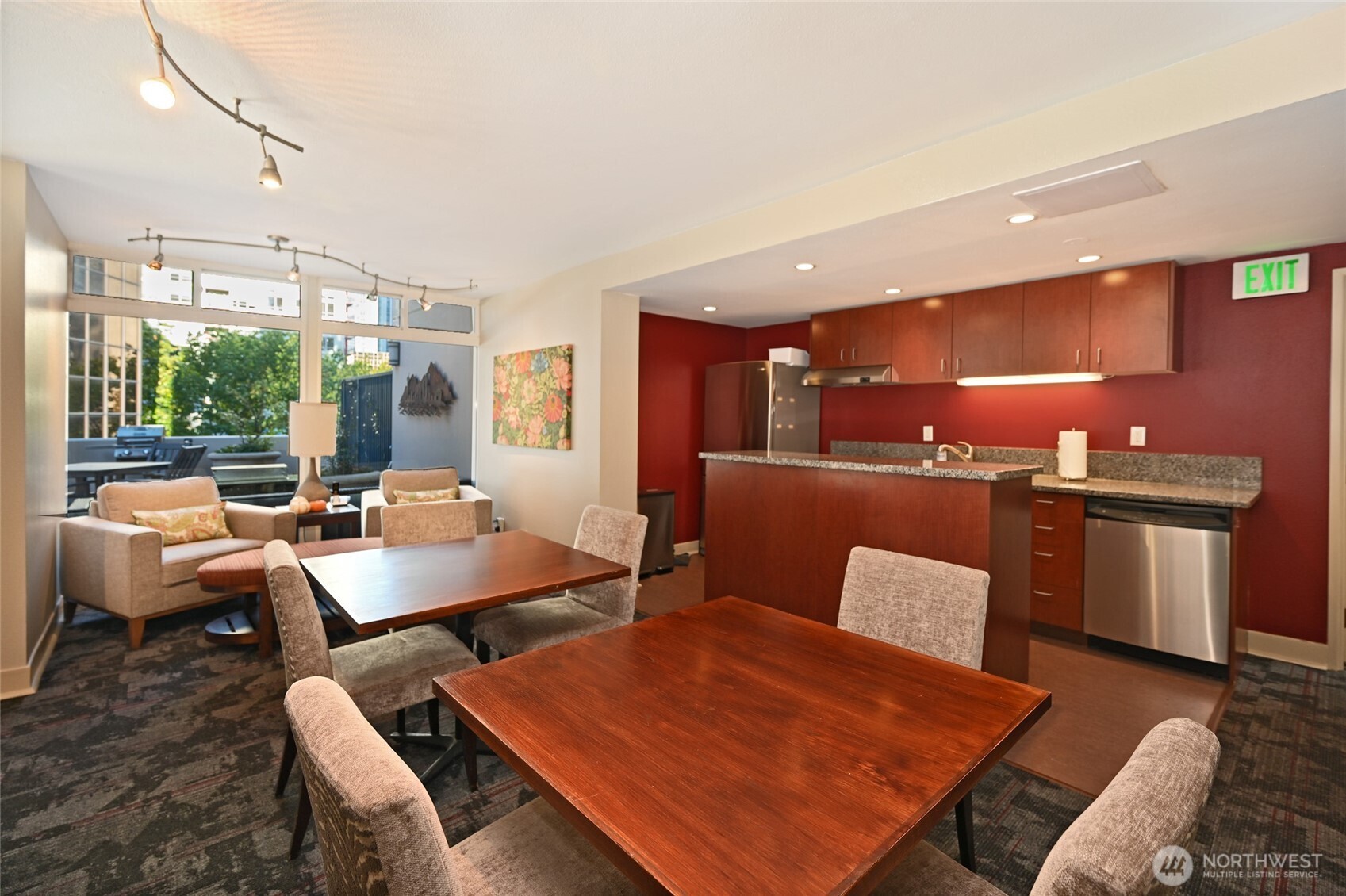 2100 3rd Avenue, Unit 1503 Seattle, WA 98121 - Photo 24 of 40 a living room with furniture a large window with kitchen view