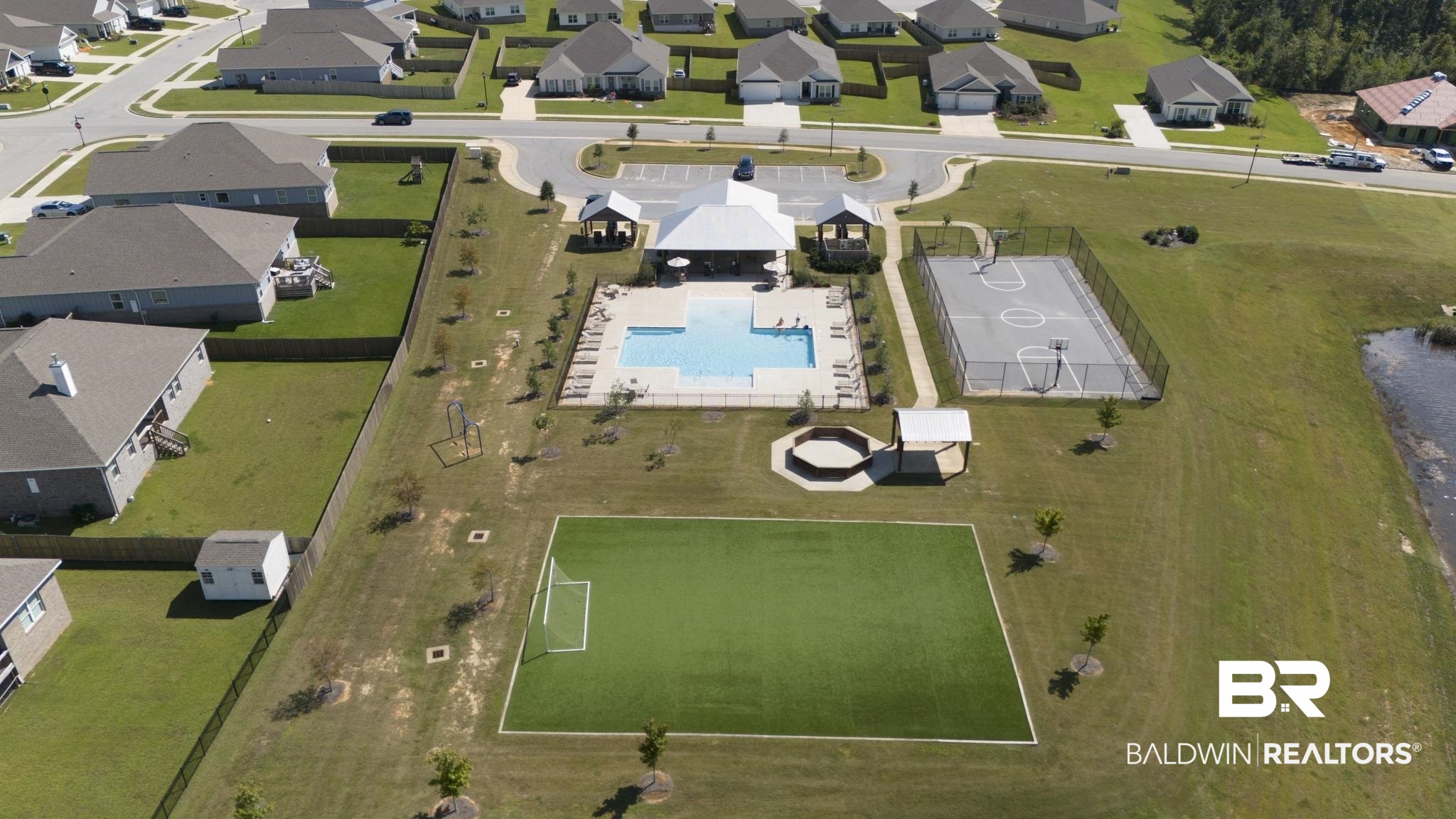 13887 Antler Hl Road Daphne, AL 36527 - Photo 46 of 50 Aerial view of property's location featuring nearby suburban area and a pool