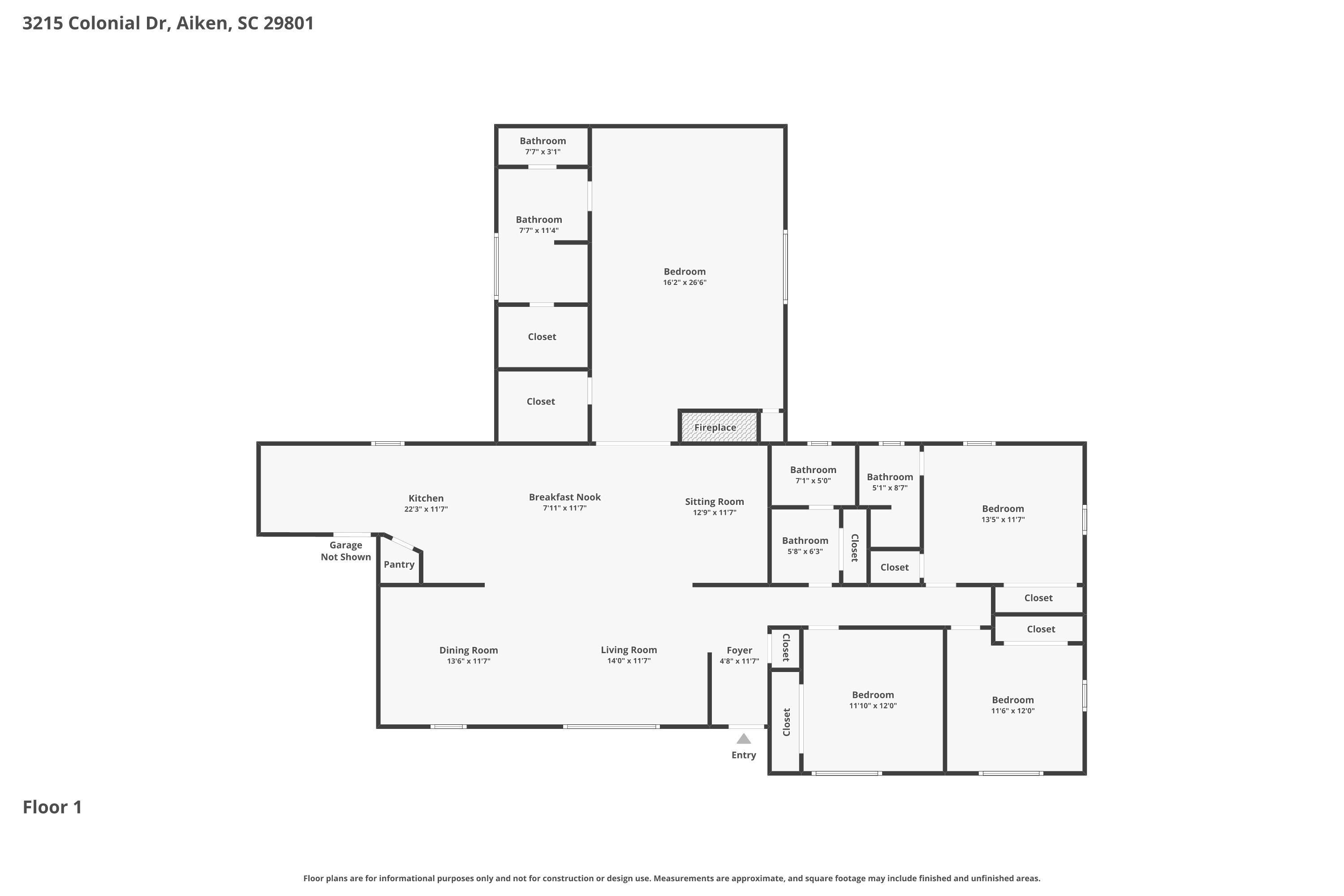 3215 Colonial Drive Aiken, SC 29801 - Photo 32 of 32 Floor Plan!